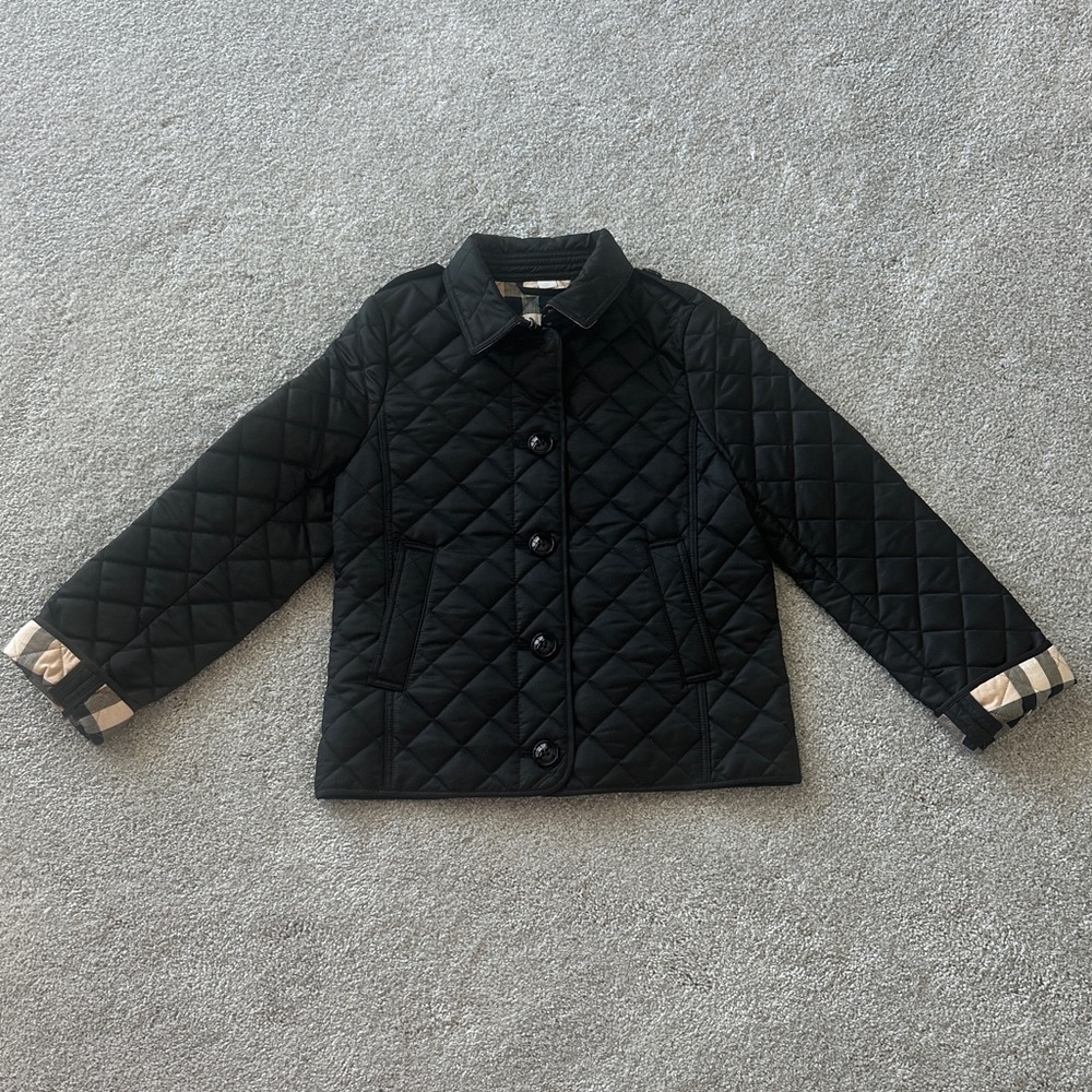 Burberry Black Quilted Kids Jacket
